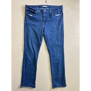 Levis 314 Shaping Straight Jeans Womens 34 Medium Wash Blue Denim Pants